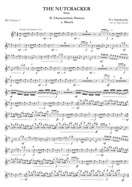 March From Nutcracker Suite For Clarinet Quartet Sheet Music