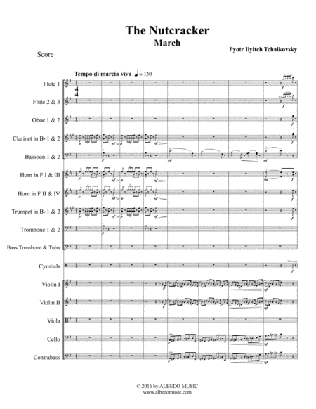 March From The Nutcracker For Full Orchestra Sheet Music