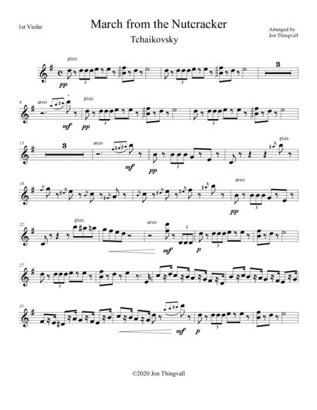 Free Sheet Music March From The Nutcracker For String Quartet