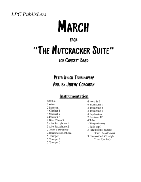 Free Sheet Music March From The Nutcracker Suite For Concert Band