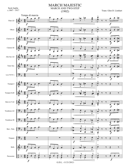 March Majestic Extra Score Sheet Music