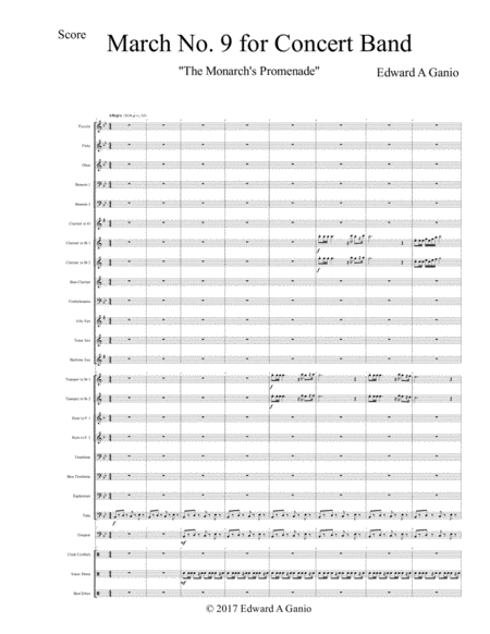 Free Sheet Music March No 9 For Concert Band