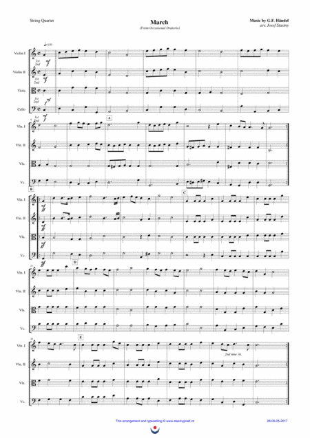 March Occasional Oratorio Sheet Music