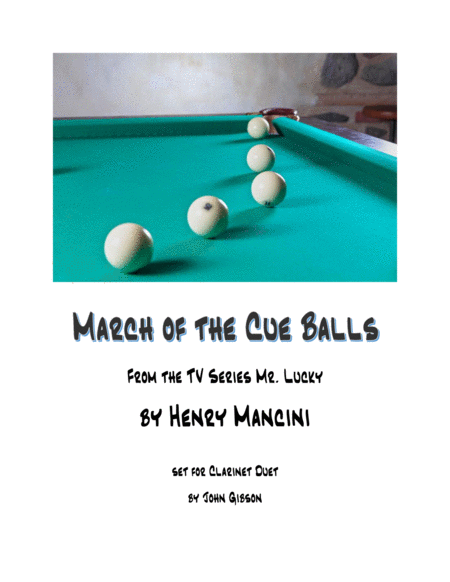 March Of The Cue Balls Clarinet Duet Sheet Music