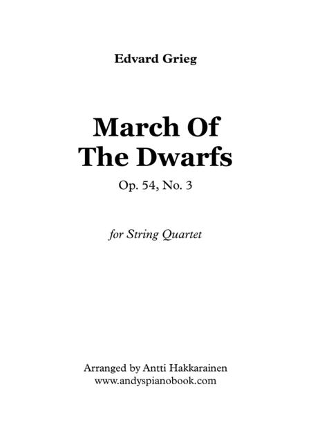 March Of The Dwarfs Op 54 No 3 String Quartet Sheet Music