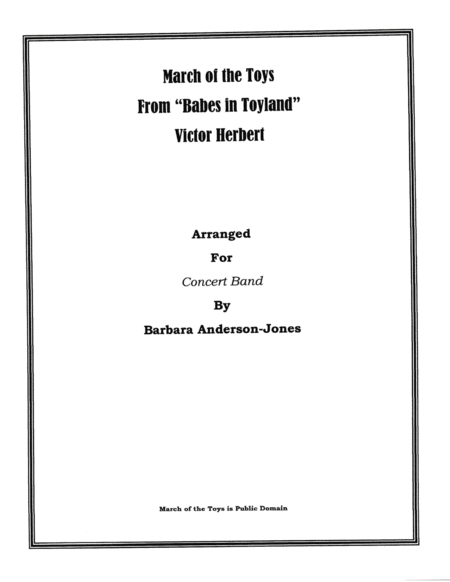 Free Sheet Music March Of The Toys Concert Band Score Only