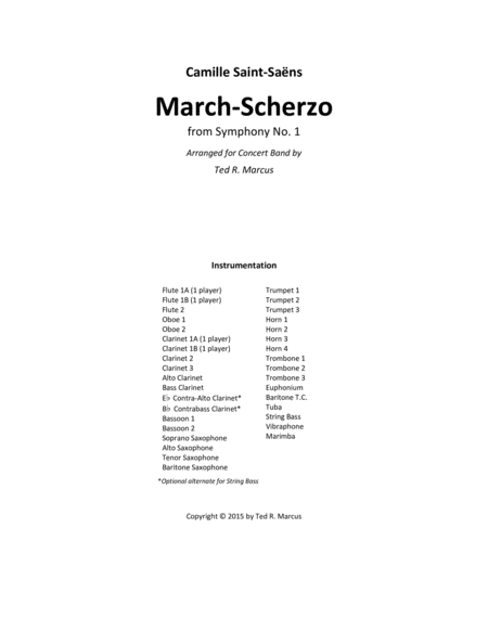 Free Sheet Music March Scherzo From Symphony No 1