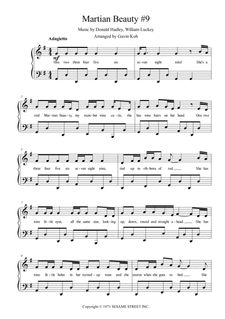 Free Sheet Music Martian Beauty 9