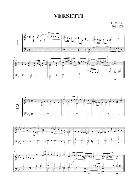 Free Sheet Music Martini G B 2 Versetti For Organ