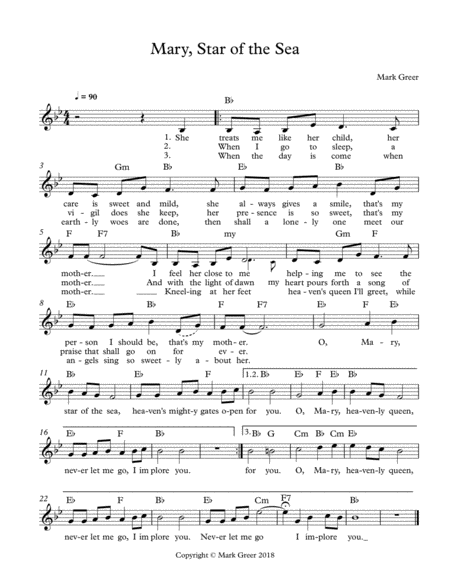 Mary Star Of The Sea Sheet Music