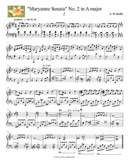 Maryanne Sonata Sheet Music