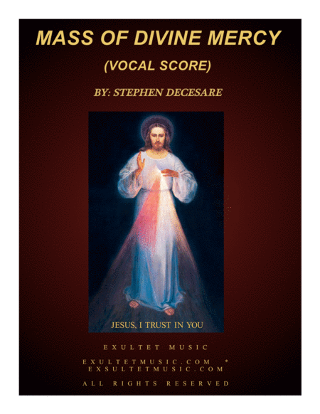 Mass Of Divine Mercy Vocal Score Sheet Music