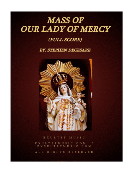 Mass Of Our Lady Of Mercy Full Score Sheet Music