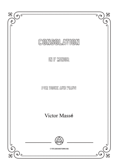 Free Sheet Music Masse Consolation In F Minor For Voice And Piano