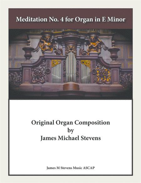 Free Sheet Music Meditation No 4 For Organ In E Minor