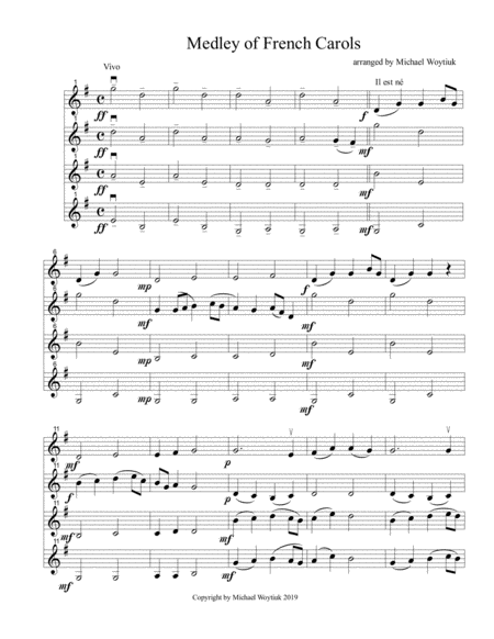 Medley Of French Carols Sheet Music