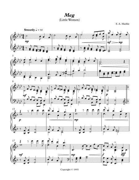 Meg Little Women For Piano Solo Sheet Music