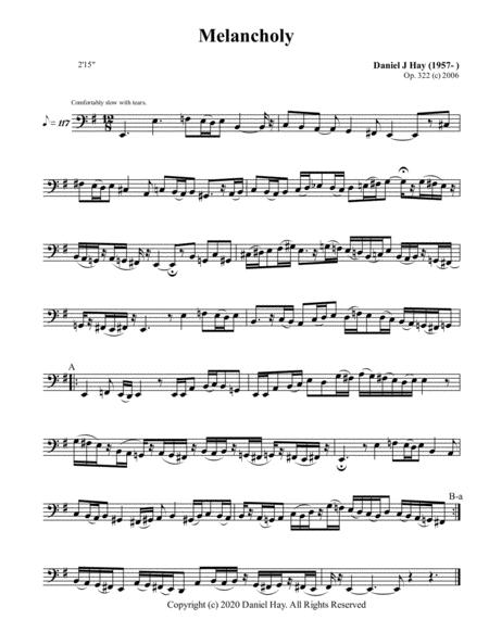 Free Sheet Music Melancholy Bass Solo