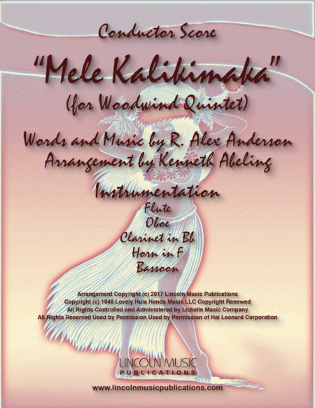 Mele Kalikimaka For Woodwind Quintet Sheet Music