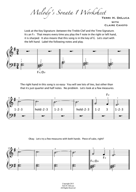 Melodys Sonata Levels 1 2 3 Sheet Music