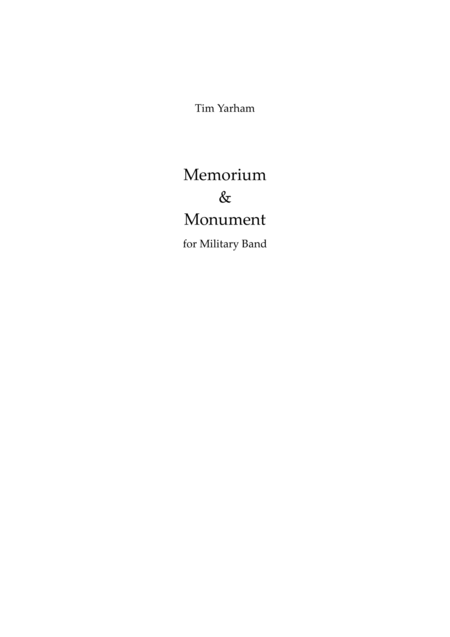 Memorium Monument Sheet Music