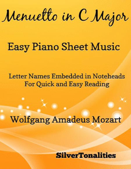 Free Sheet Music Menuetto In C Major Easy Piano Sheet Music