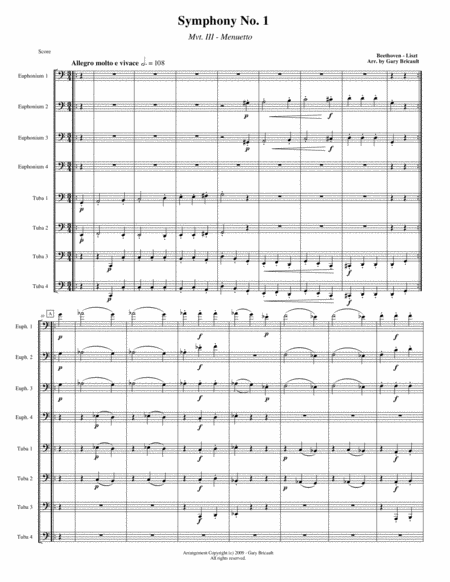 Menuetto Mvt Iii From Symphony No 1 Sheet Music