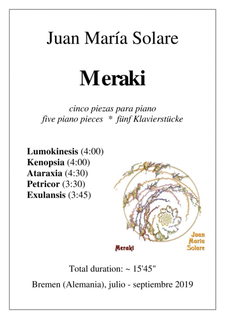 Meraki 5 Piano Pieces Sheet Music