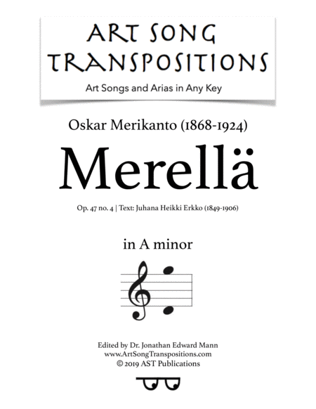 Merell Op 47 No 4 A Minor Sheet Music