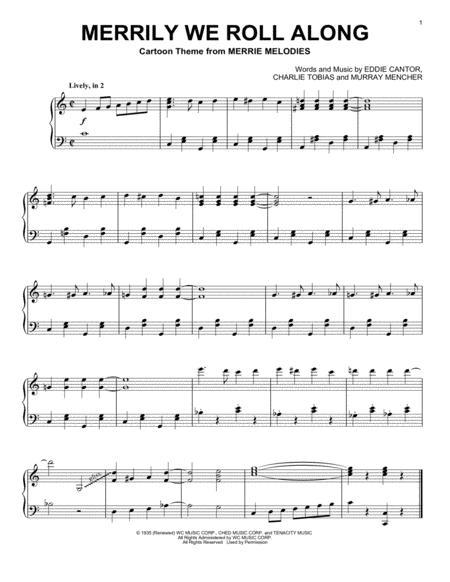 Merrily We Roll Along From Looney Tunes Sheet Music