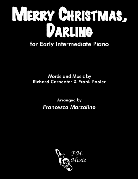 Merry Christmas Darling Early Intermediate Piano Sheet Music