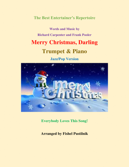 Merry Christmas Darling For Trumpet And Piano Jazz Pop Version Sheet Music