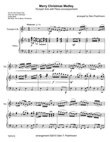 Merry Christmas Medley Trumpet Solo With Piano Accompaniment 4 Song Medley Sheet Music