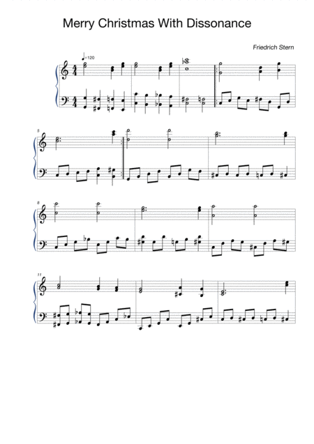 Merry Christmas With Dissonances And Bitterness Sheet Music