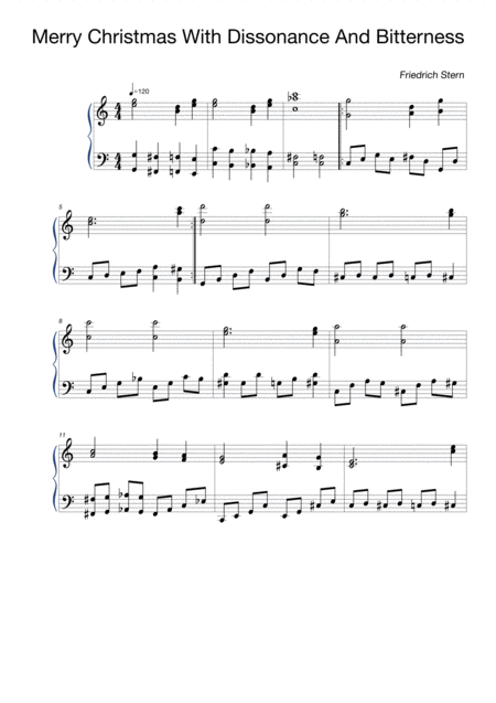 Merry Christmas With Wrong Notes And Bitterness Sheet Music