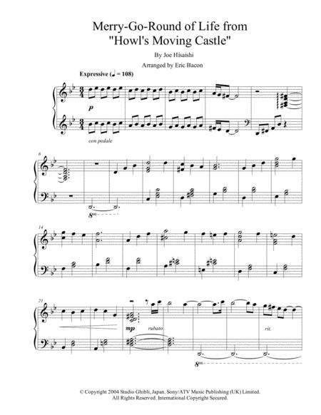 Merry Go Round Of Life From Howls Moving Castle Sheet Music