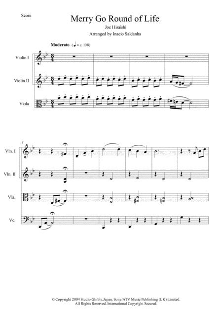 Merry Go Round Of Life Sheet Music