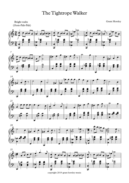 Free Sheet Music Merry Go Round The Tightrope Walker