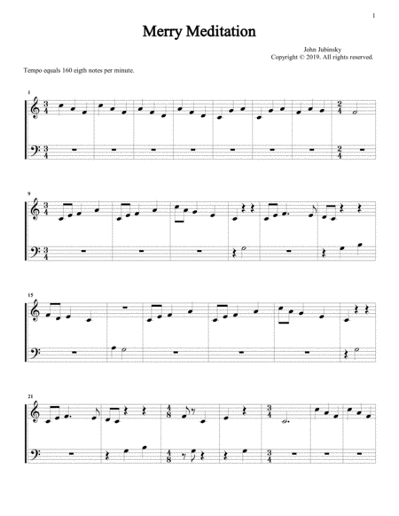 Merry Meditation Sheet Music