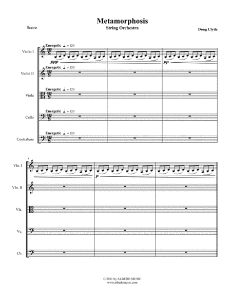 Free Sheet Music Metamorphosis String Orchestra