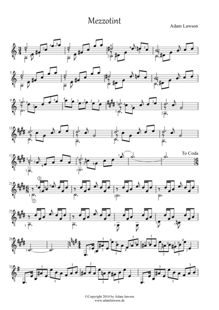 Free Sheet Music Mezzotint