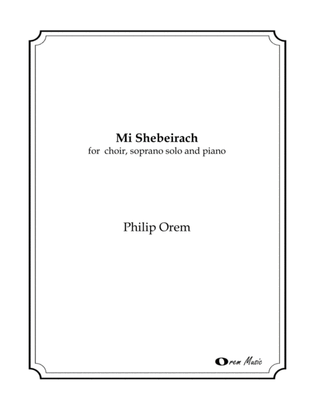 Mi Shebeirach Sheet Music