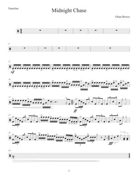 Midnight Chase Tenorline Sheet Music