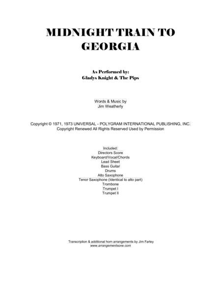 Free Sheet Music Midnight Train To Georgia For 7 8 Piece Horn Band