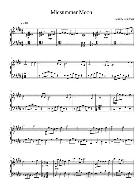 Midsummer Moon Sheet Music