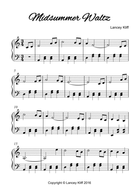 Midsummer Waltz Sheet Music