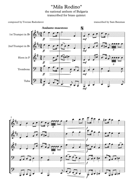 Free Sheet Music Mila Rodino