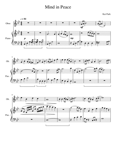 Mind In Peace Sheet Music