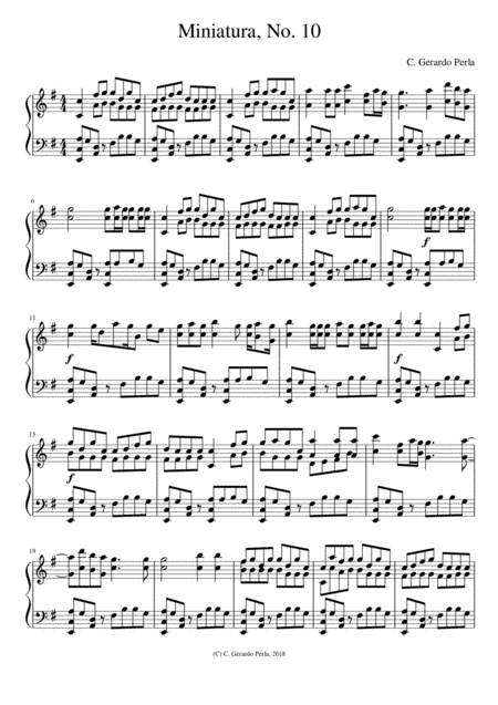 Free Sheet Music Miniatura No 10