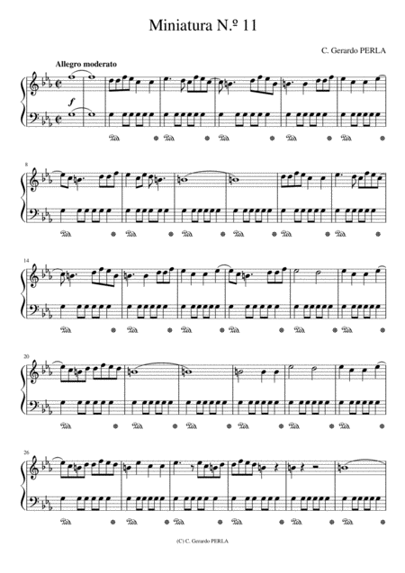 Free Sheet Music Miniatura No 11